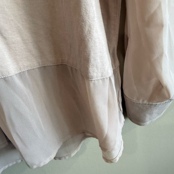 Ann Taylor Light Beige Button-Down Shirt - Picture 5 of 9